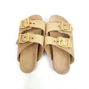 SERPUI Natasha Bun Straw Sandal Size 6